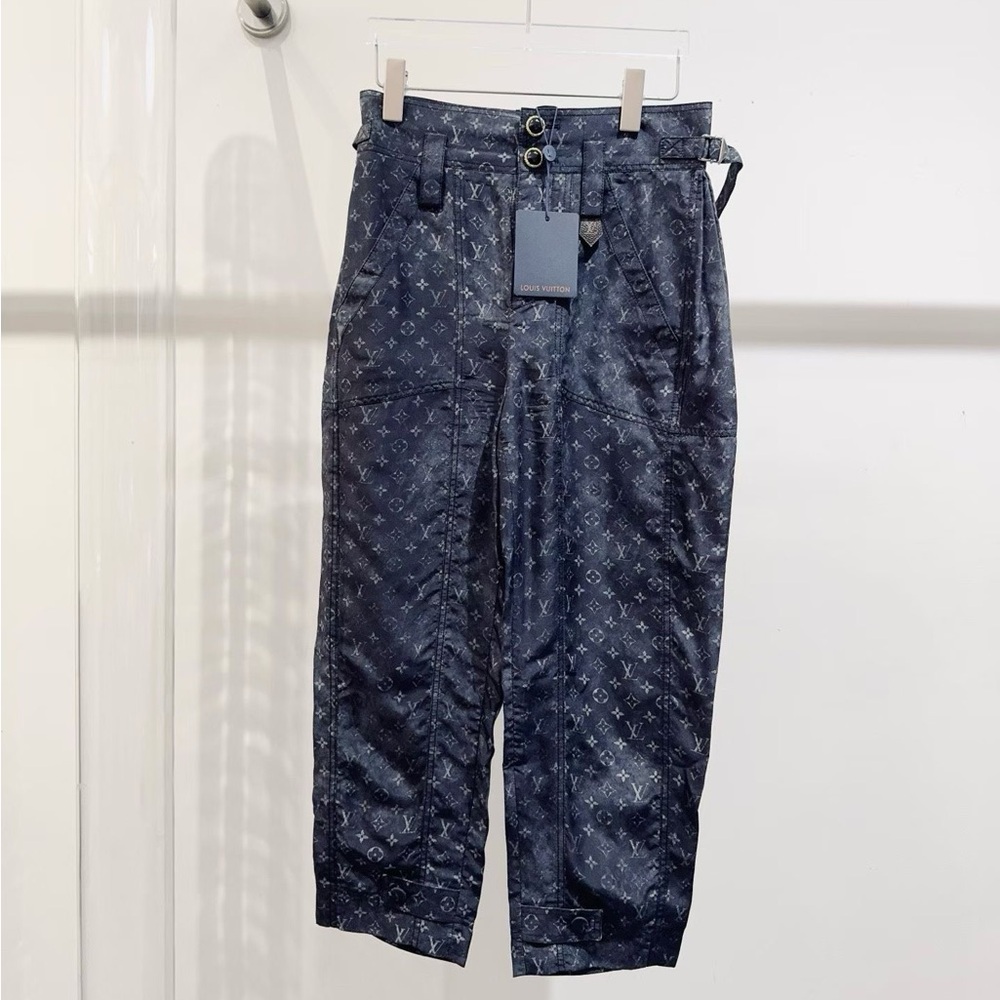 Authentic Louis Vuitton Monogram Navy Cargo Pants